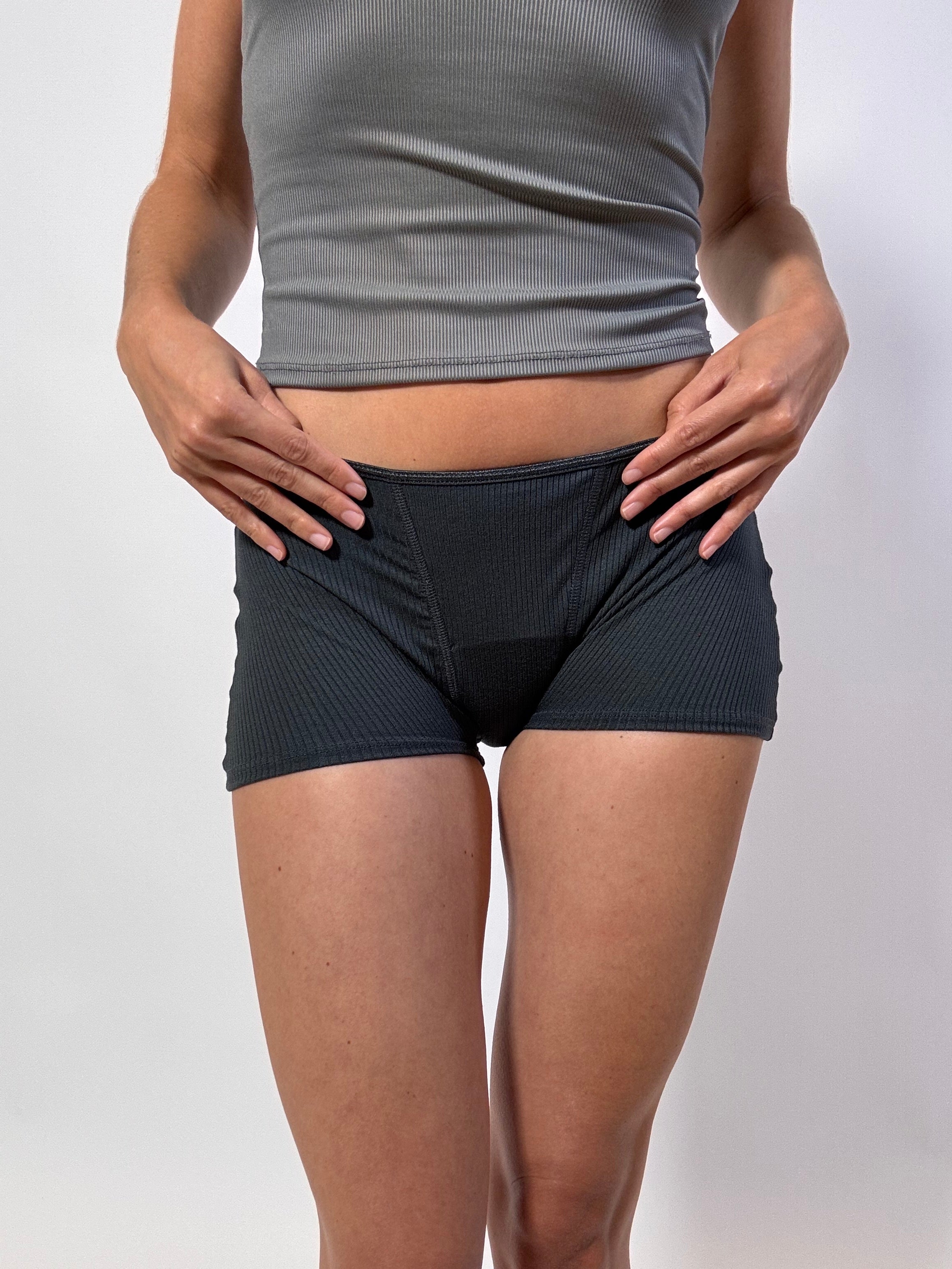 Grey Leakproof TENCEL™ Boxer Front